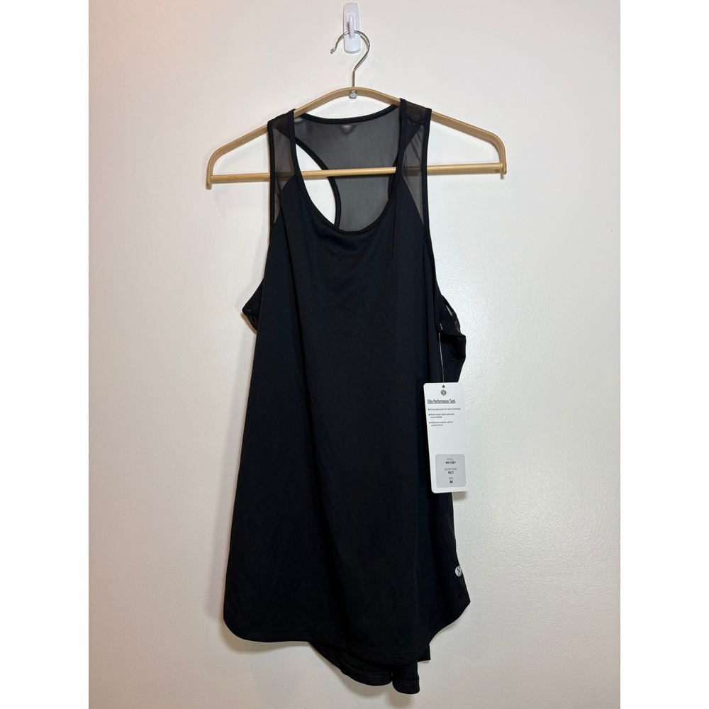 Layer 8 Elite Performance Tank Womens M Size Black Mesh Athletic Top NWT Summer